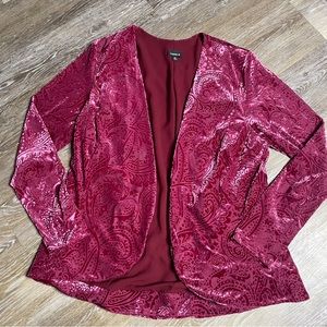 Pink Torrid embossed velvet cardigan